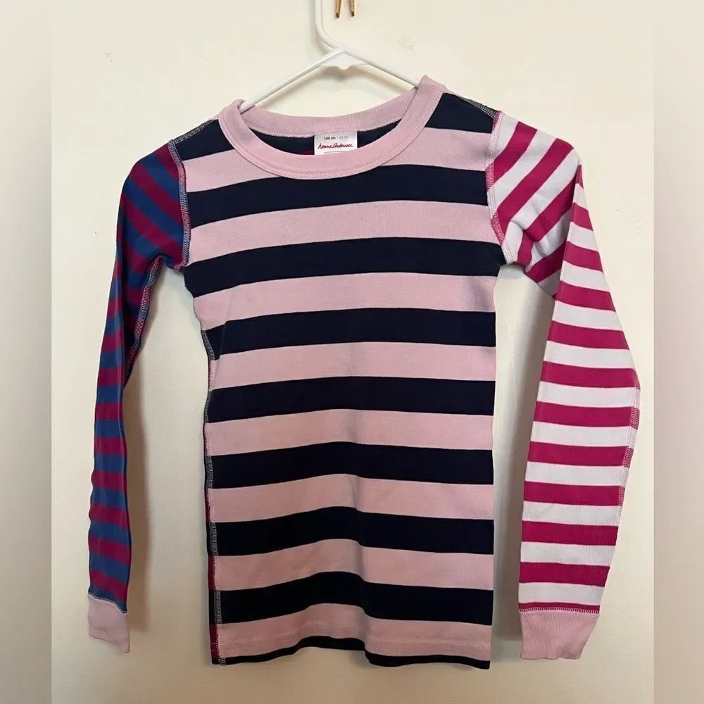 Pink and Navy Striped Kids Shirt by Hanna Andersson